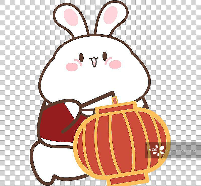 春节兔年可爱兔子手绘元素图片素材