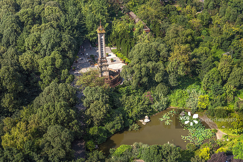 成都市区人民公园的夏天图片素材