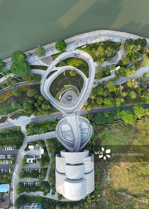 广东省佛山市顺德工业发展馆顺德金凤凰广场航拍图片素材