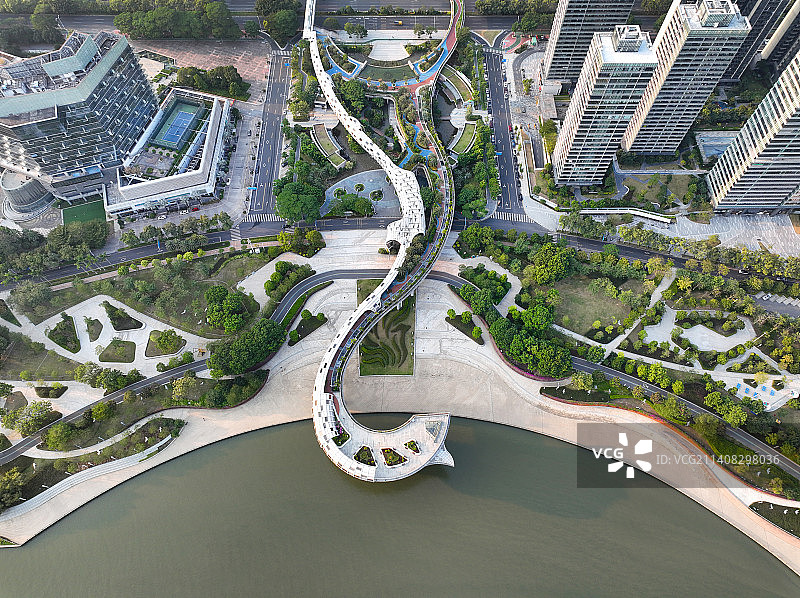 广东省佛山市顺德工业发展馆顺德金凤凰广场航拍图片素材