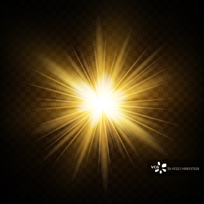 金色星星PNG金色太阳PNG光效图片素材