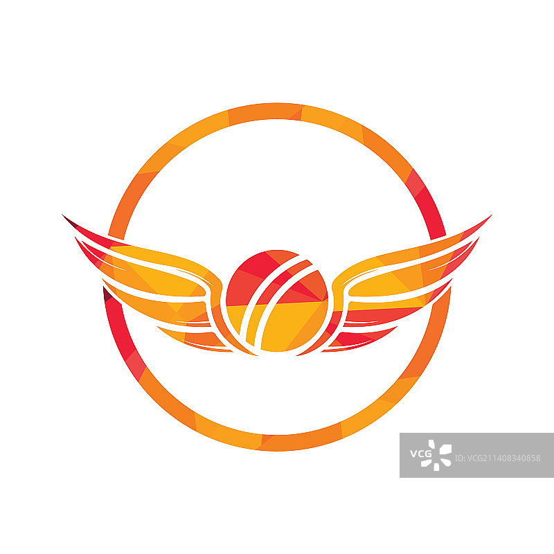 板球运动标志设计模板图片素材