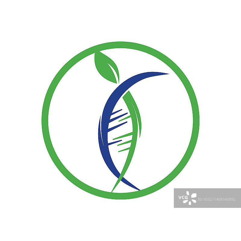 DNA树形标志设计模板图片素材