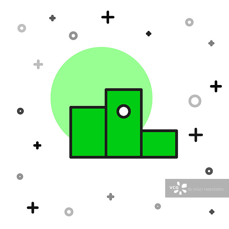 体育获奖者领奖台轮廓奖图片素材