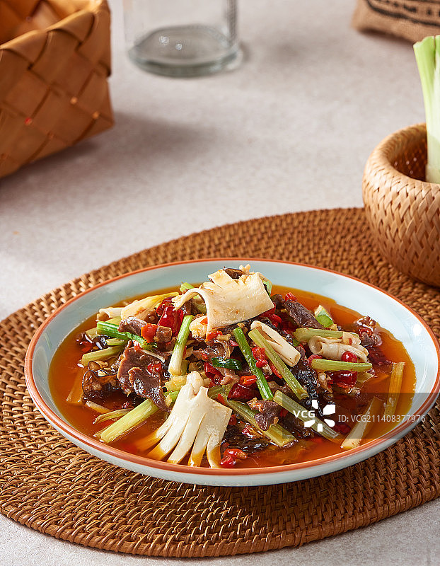 爆炒黄喉图片素材