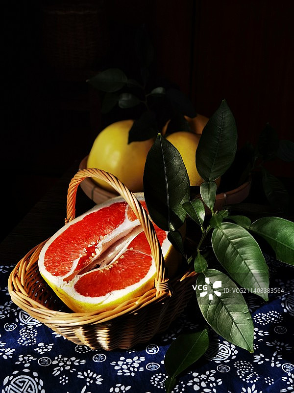 柚子(原图)｜平安健康(静物暗调)图片素材