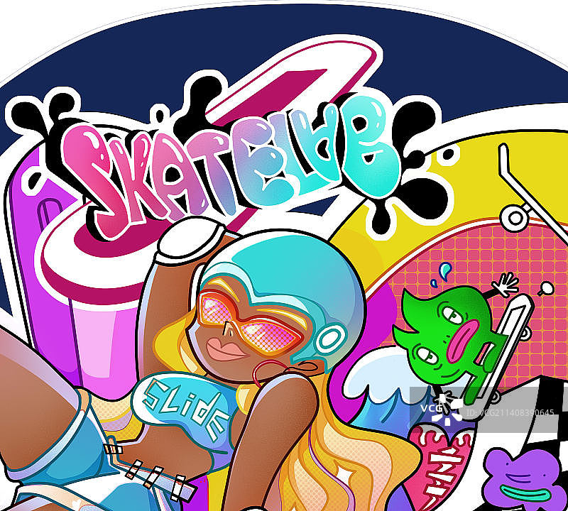 快乐的女孩图片素材