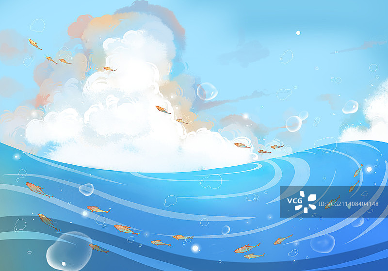 天空大海图片素材