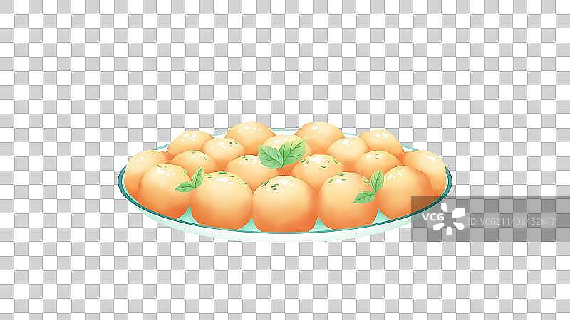 炸肉丸子——菜肴系列插画素材图片素材