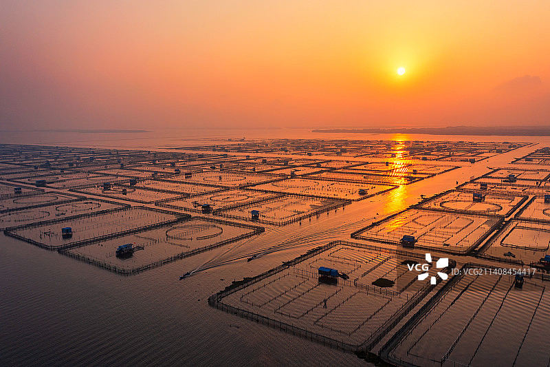 苏州园区阳澄湖的清晨图片素材