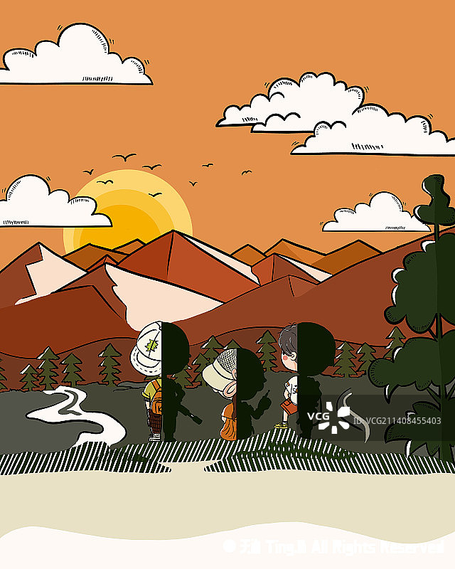 建军节插画图片素材