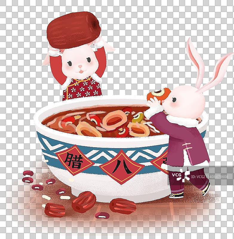 腊月初八腊八粥插画元素图片素材