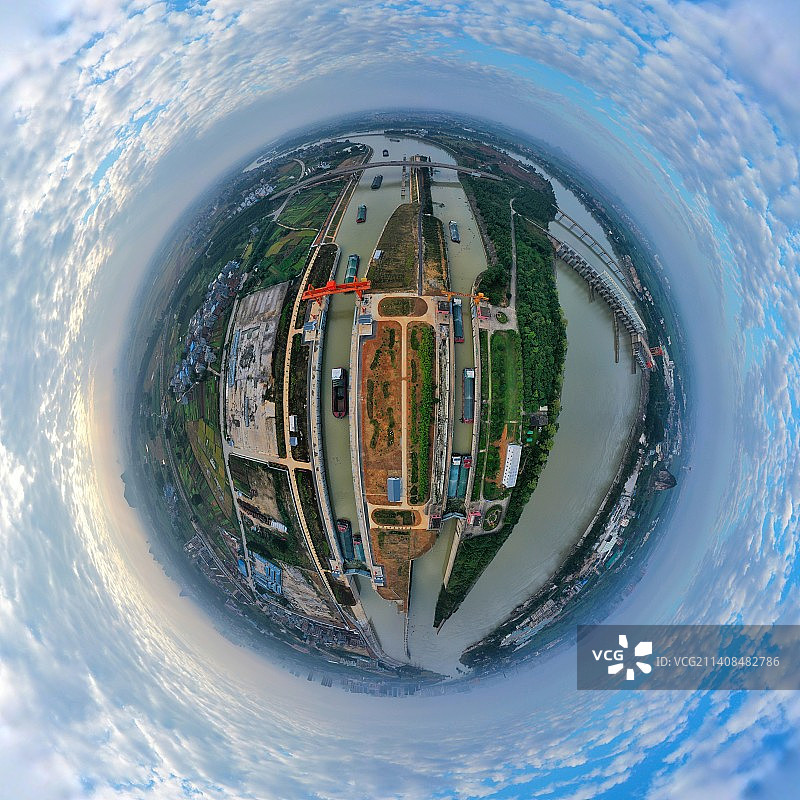 广西贵港航运枢纽船闸、水电站图片素材