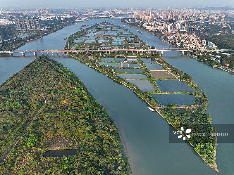 广东省佛山市顺德工业发展馆顺德金凤凰广场航拍图片素材