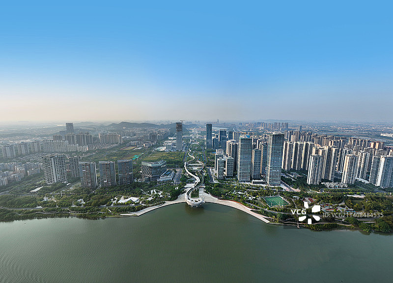 广东省佛山市顺德工业发展馆顺德金凤凰广场航拍图片素材