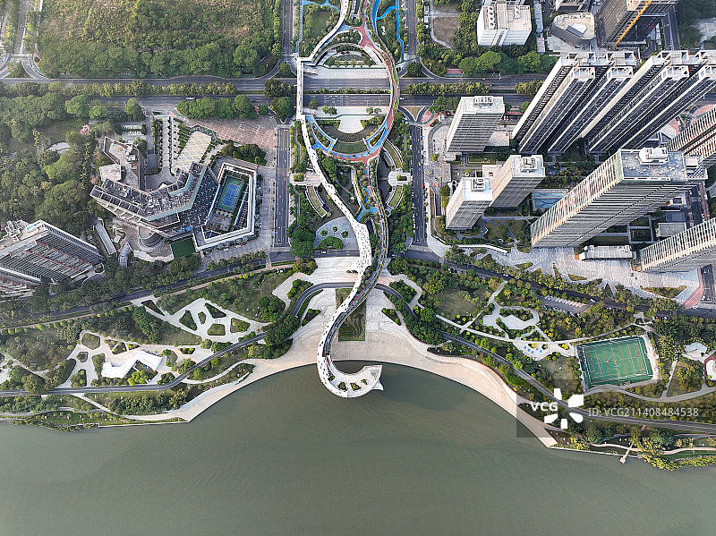 广东省佛山市顺德工业发展馆顺德金凤凰广场航拍图片素材