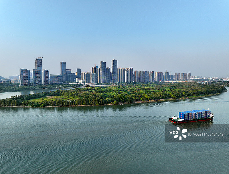 广东省佛山市顺德工业发展馆顺德金凤凰广场航拍图片素材