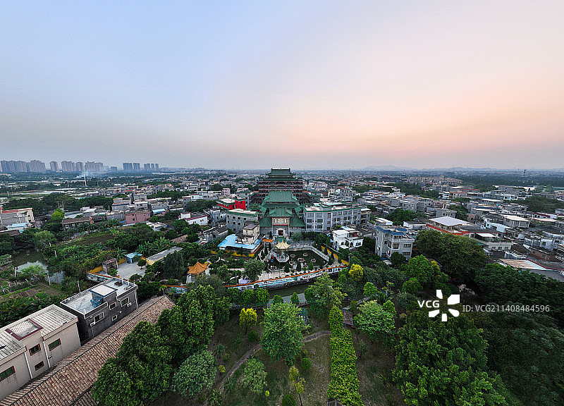 广东省佛山市顺德区杏坛镇逢简水乡航拍图片素材