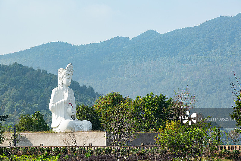 重庆莲花湖佛教观音菩萨雕像图片素材