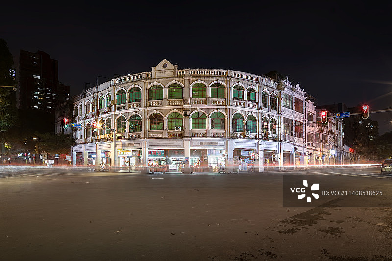 万福路骑楼图片素材