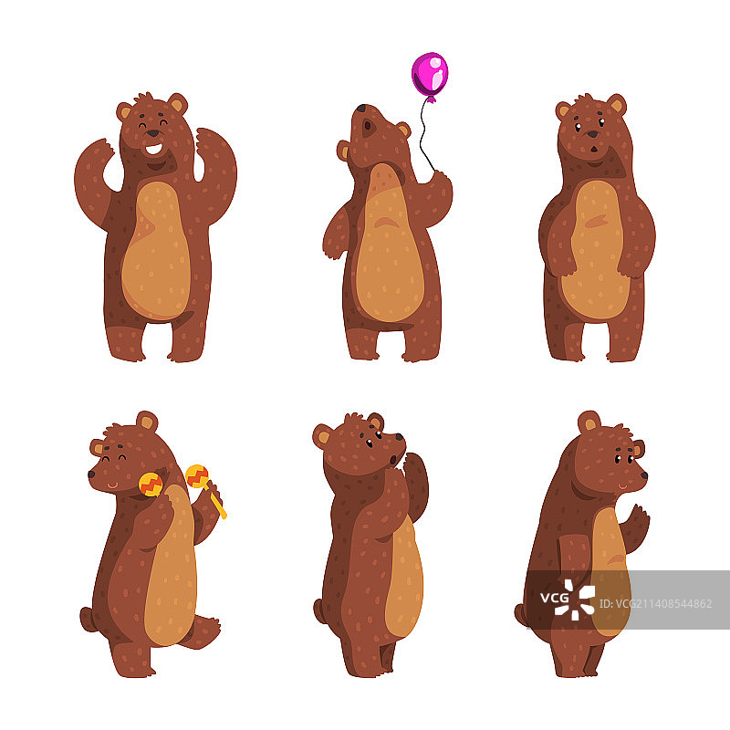 演奏沙槌的滑稽棕熊角色图片素材