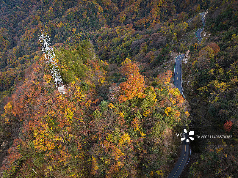 中国四川巴中南江县十八月潭景区航拍图片素材