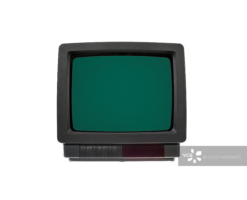 白色背景下的电视机特写，波兰图片素材