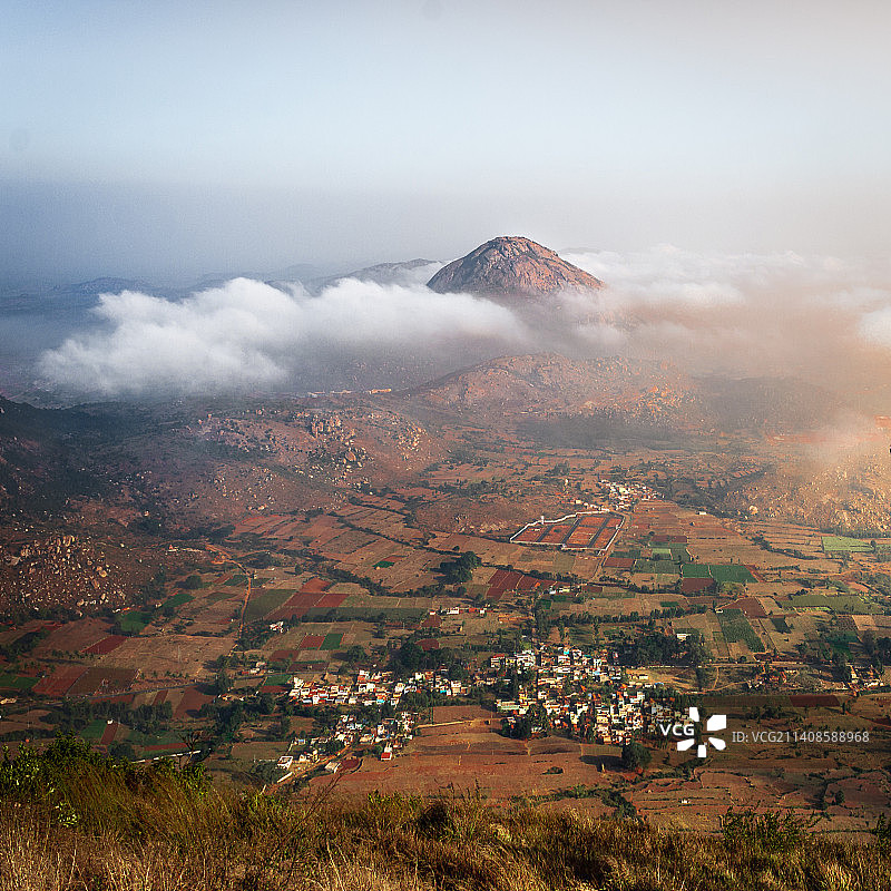 印度卡纳塔克邦班加罗尔的景观航拍图片素材