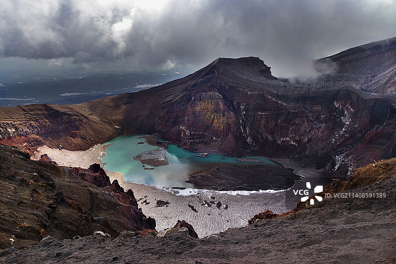 俄罗斯堪察加半岛火山口风光图片素材