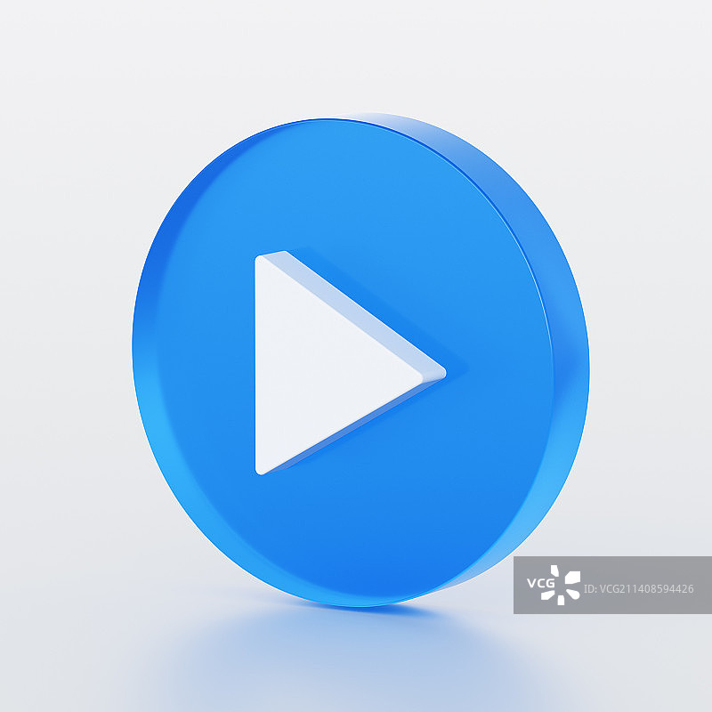 一个蓝色的视频图标图片素材