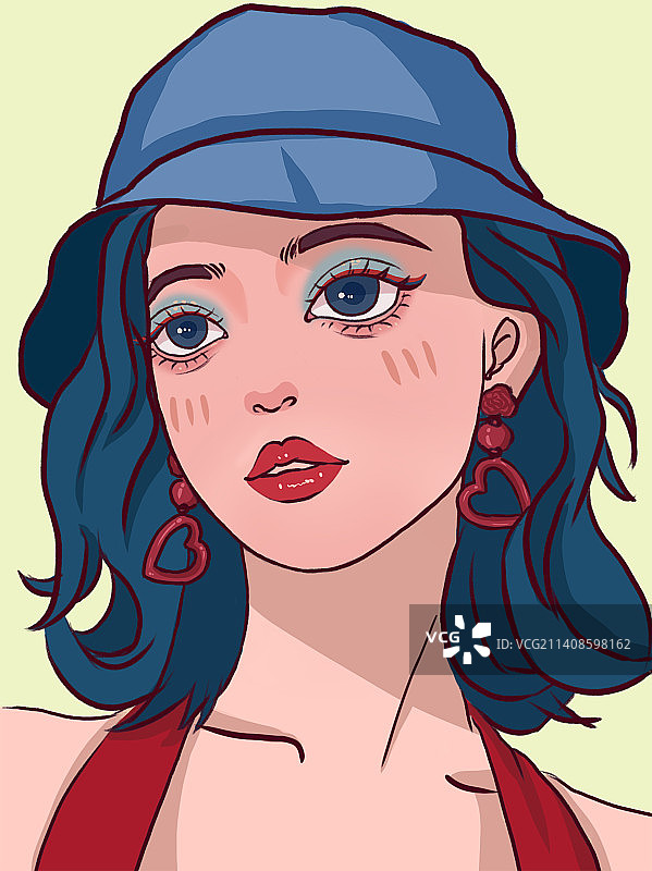 撞色妆感图片素材