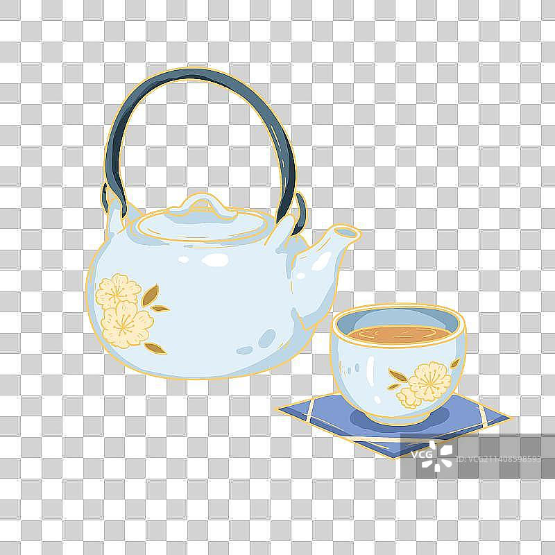 国潮花鸟山水素材图片素材