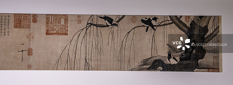 柳鸦芦雁图（宋  赵佶，上海博物馆藏）图片素材