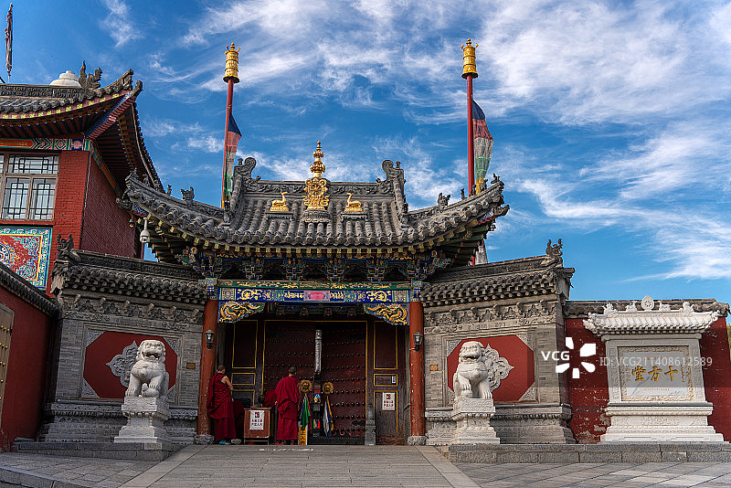 五台山罗睺寺十方堂图片素材