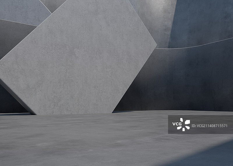 现代极简建筑空间露天广场图片素材