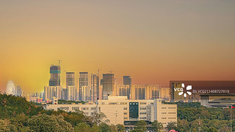 校园日落图片素材