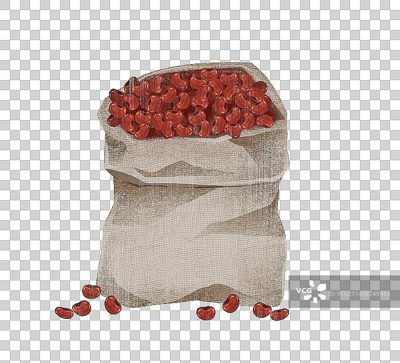 红豆食物插画图片素材