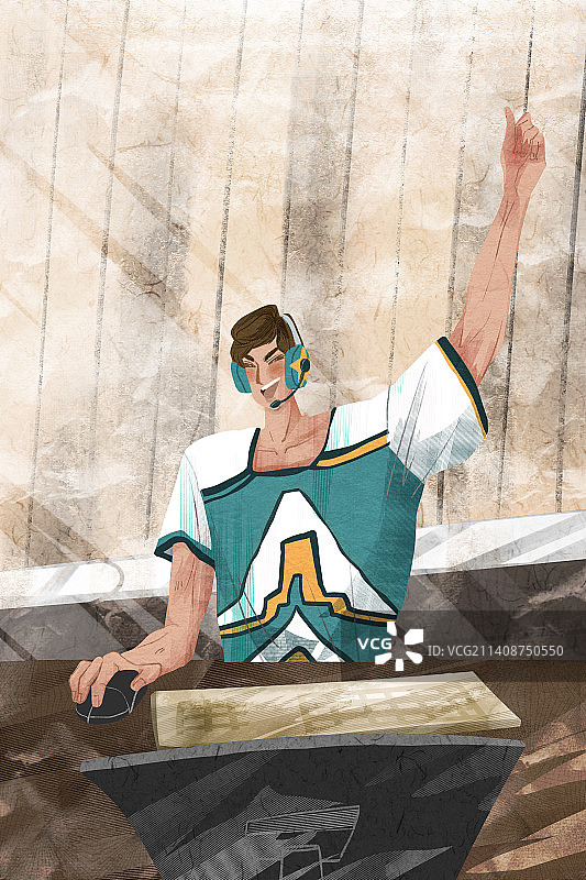 电竞插画图片素材