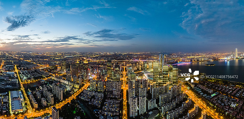 江苏苏州工业园区城市航拍图片素材