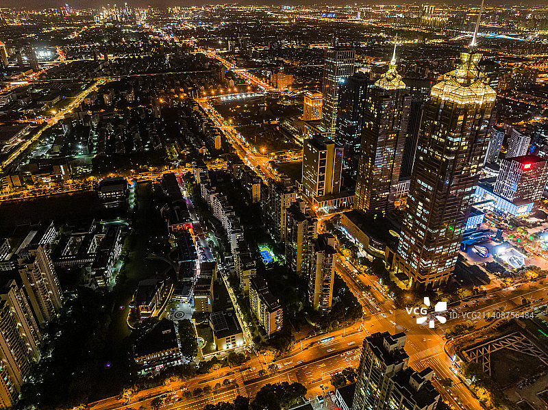 江苏苏州工业园区城市航拍图片素材