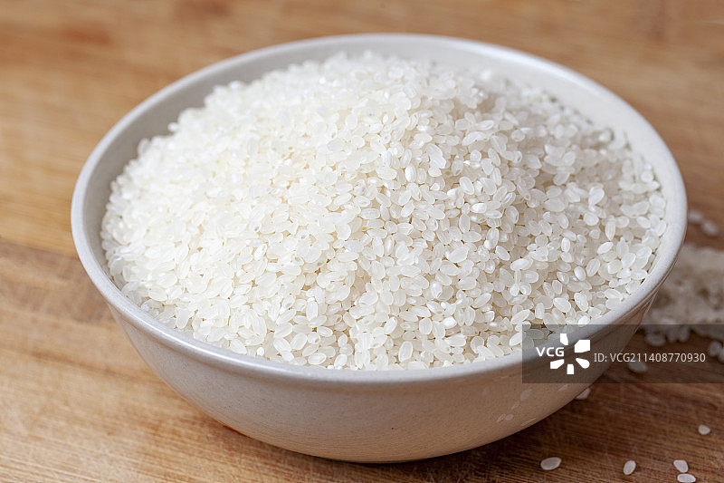 一碗大米粮食特写图片素材