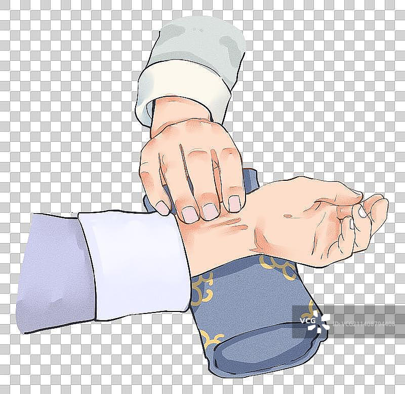 把脉特写图片素材