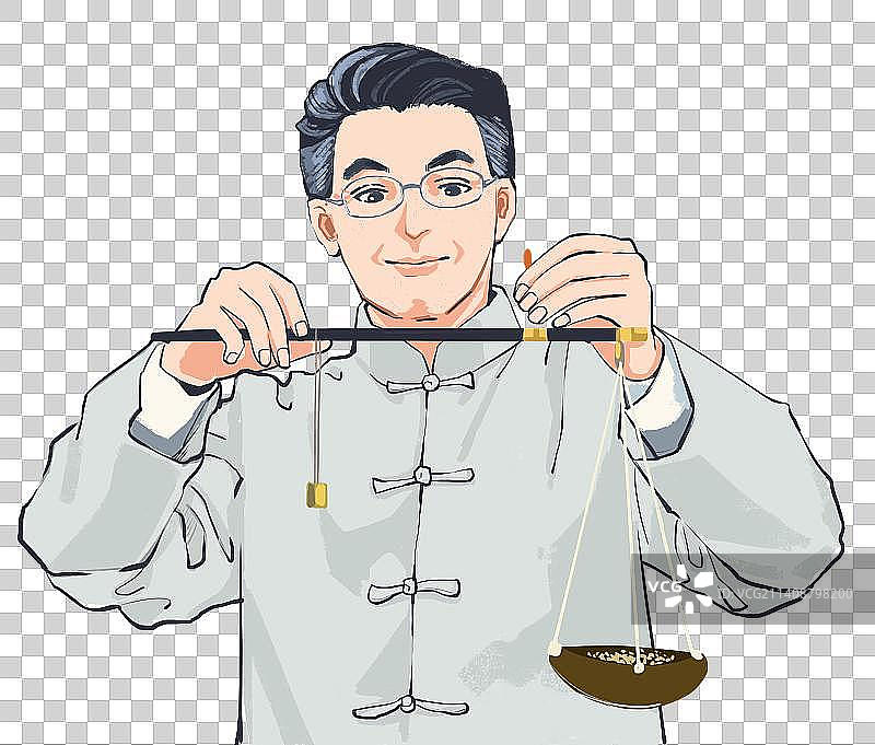 老中医抓药元素图片素材