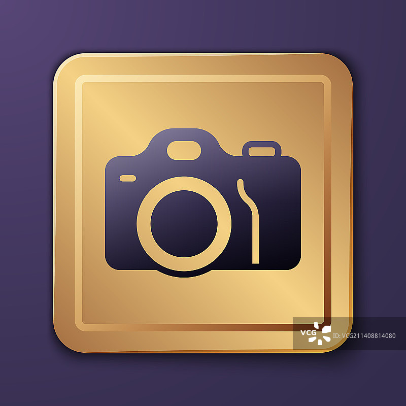紫色背景上的紫色照相机图标图片素材