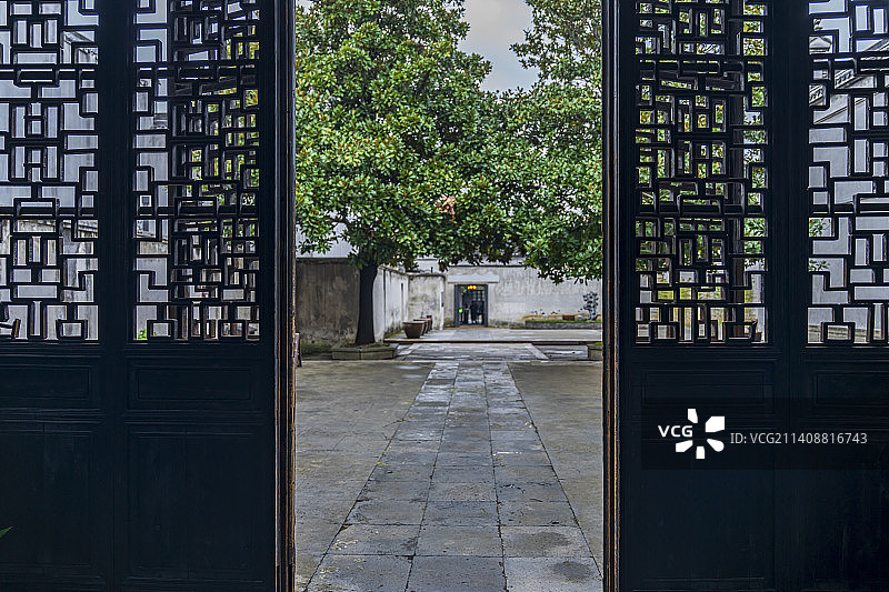 浙江湖州南浔古镇刘氏梯号建筑图片素材