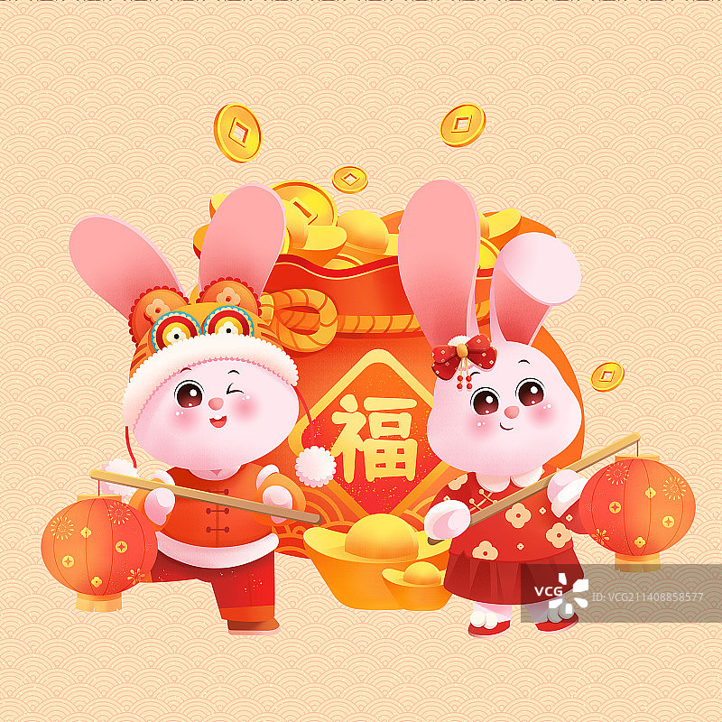 新年插画图片素材