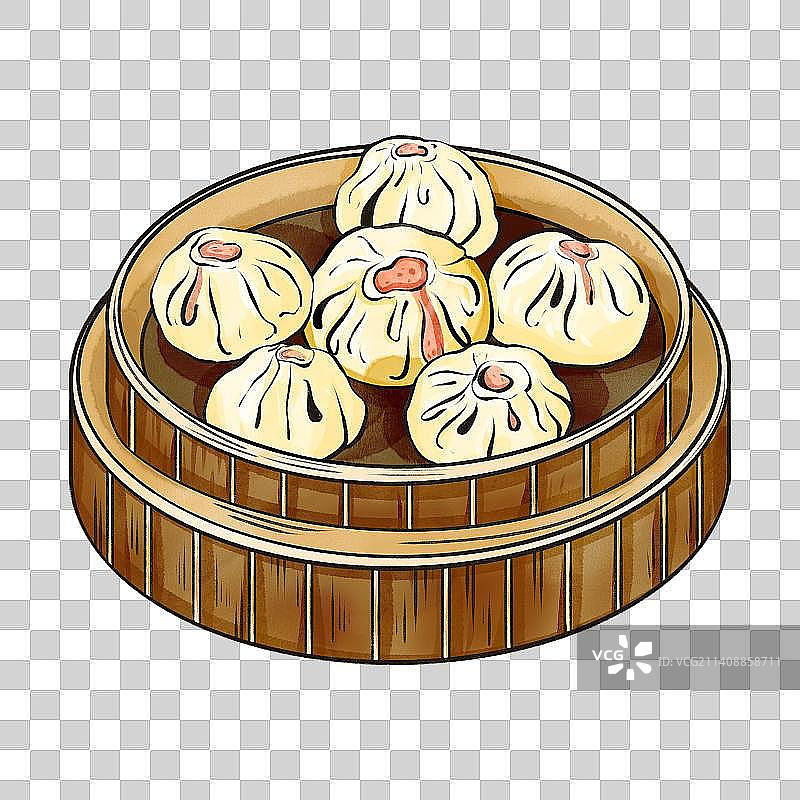 一屉小笼包图片素材
