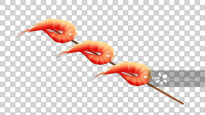 炸虾串——烧烤炸串系列美食素材图片素材