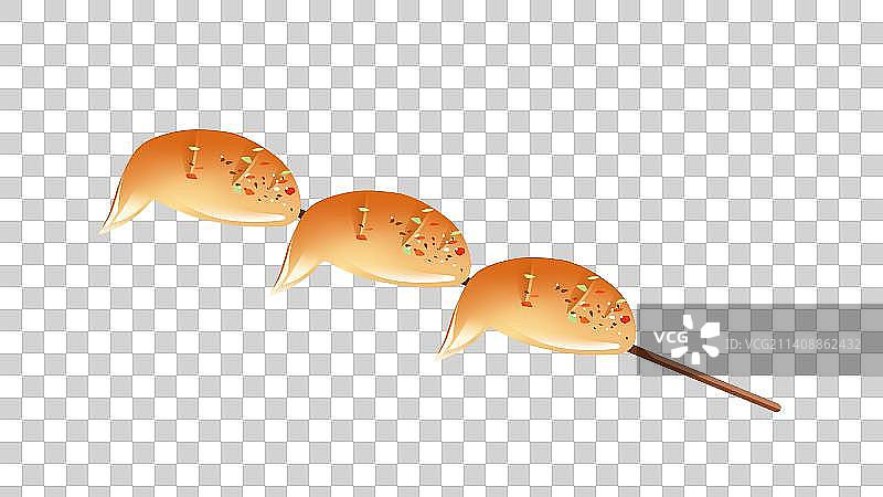 烤鸡翅串——烧烤炸串系列美食素材图片素材