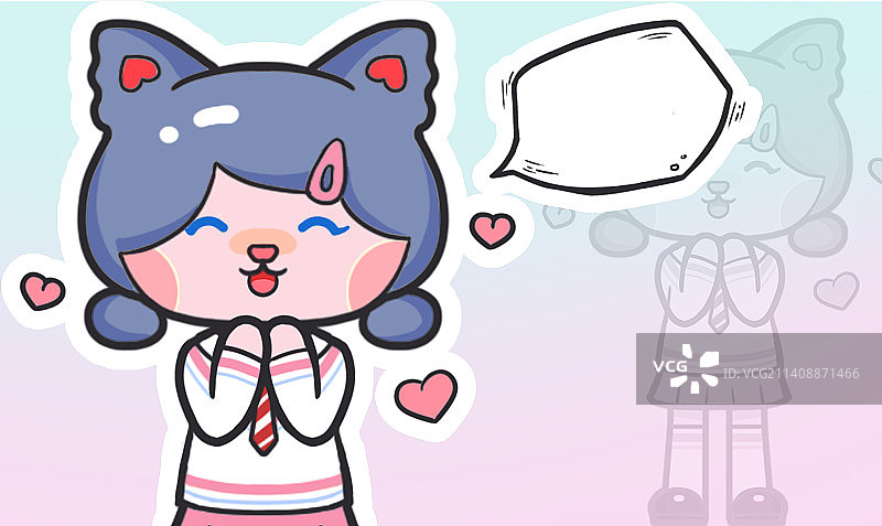 猫同学ip卡通图片素材